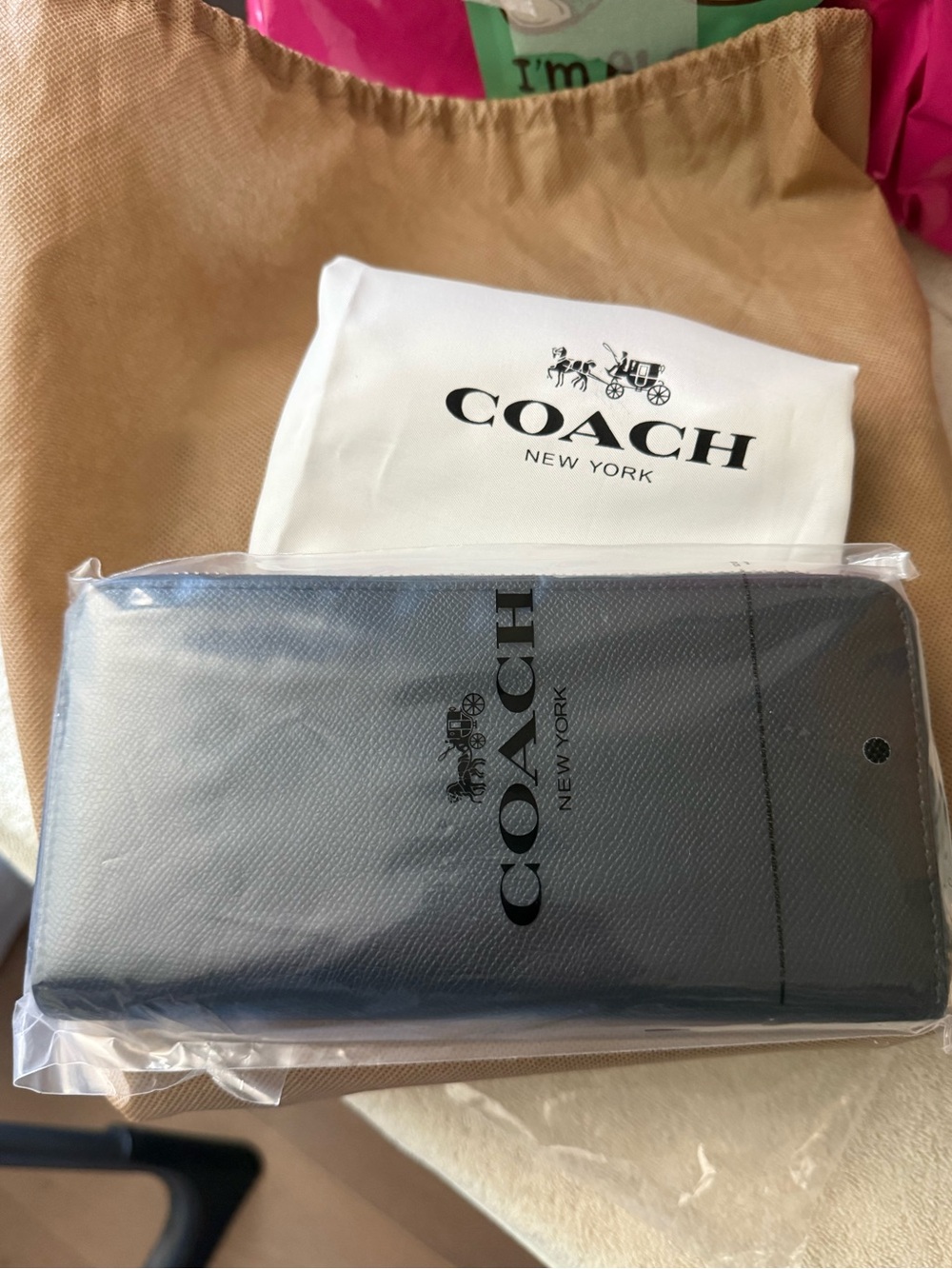 Coach X Pac-Man accordion zip wallet zip around wallet w/ dust bag NWT F55736 - Picture 7 of 13